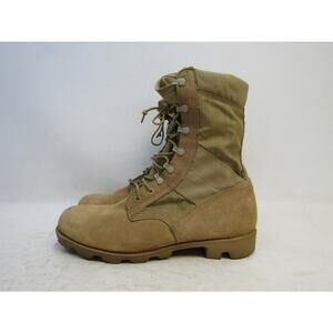 Wellco Mens Size 11.5 W Wide Brown Suede Soft Toe Lace Up Tactical Work Boots